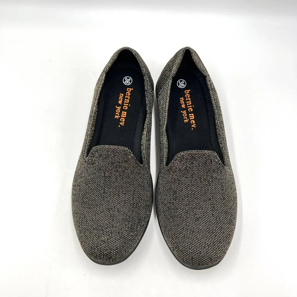 Bernie Mev Womens Size 36 EU 5 - 5.5 US Petra Bronze Flats Loafers Shoes‎